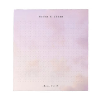 Personalised dreamy clouds, pastel aesthetic Grid Notepad