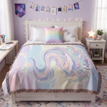 Personalised Dreamy Pastel Celestial Throw