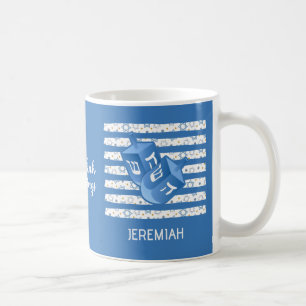 Personalised Dreidel Family Hanukkah Coffee Mug