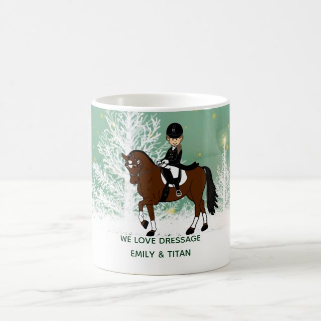 Personalised Dressage Horse Rider Mug Girls (Center)