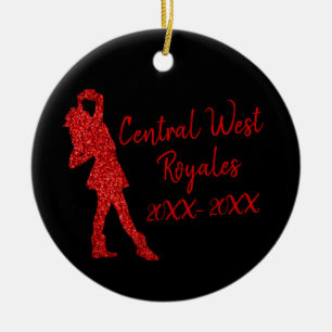 Personalised Drill Team   Black and Red Ceramic Or Ornament