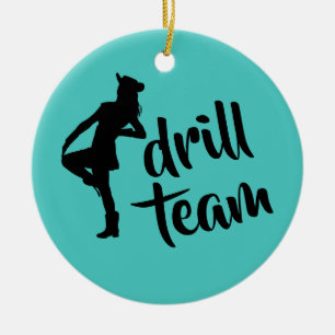 Personalised Drill Team Girl Ceramic Ornament