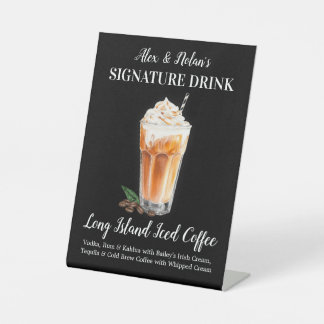 Personalised Drink Sign Long Island Iced Coffee