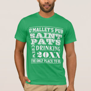 Personalised Drinking Crew Team St. Patricks Day T-Shirt