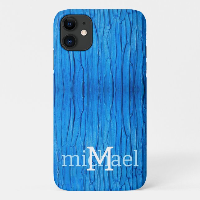 Personalised Dripping Blue Paint Effect Case-Mate iPhone Case (Back)