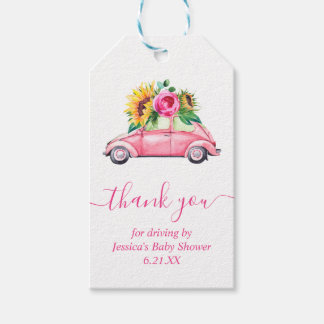 Personalised Drive By Baby Shower Favours Tags