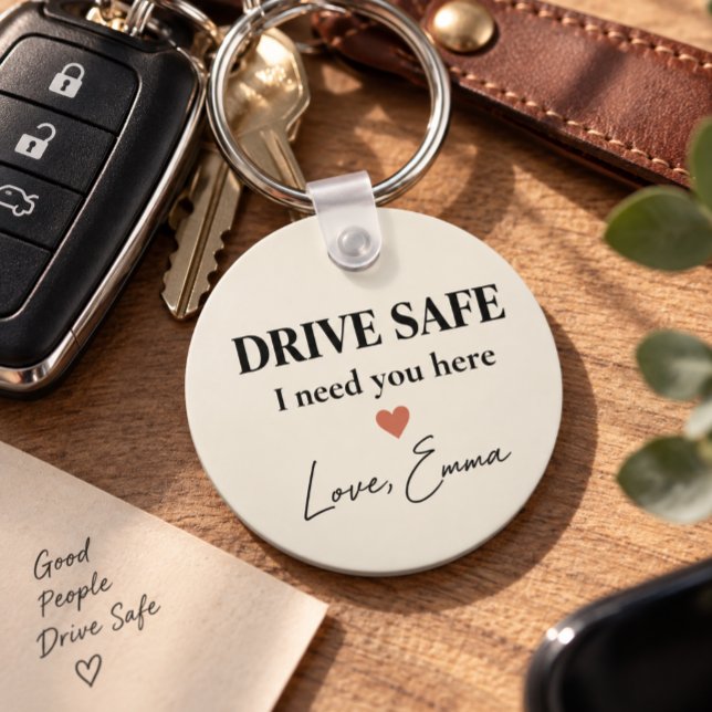 Personalised Drive Safe I Need You Here Keychain (Creator Uploaded)
