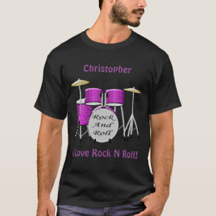 Personalised Drum Kit Design T-Shirt