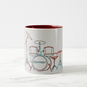 Personalised Drum Set Mug