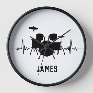 Personalised drummer  Clock