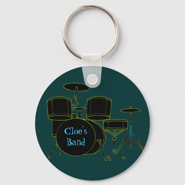 Personalised Drumset Keychain (Front)