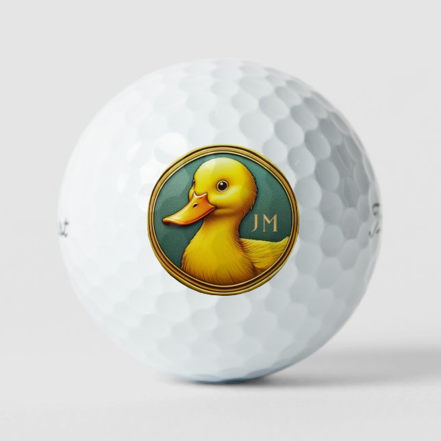 Personalised Duck Titleist Pro V1 Golf Balls (Front)