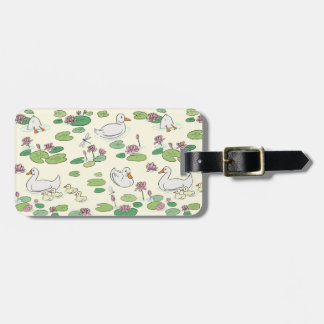 Personalised Duck Waterlily Luggage Tag