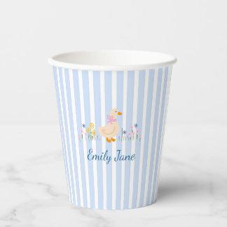 Personalised Duckling Baby Shower Kids Birthday Paper Cups