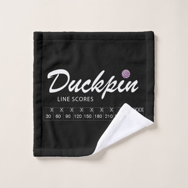 Personalised Duckpin Bowling Ball Towel (Wash Cloth)