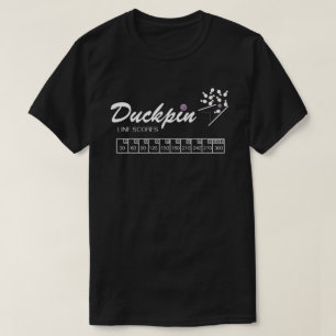 Personalised Duckpin Line Scores Black T-Shirt