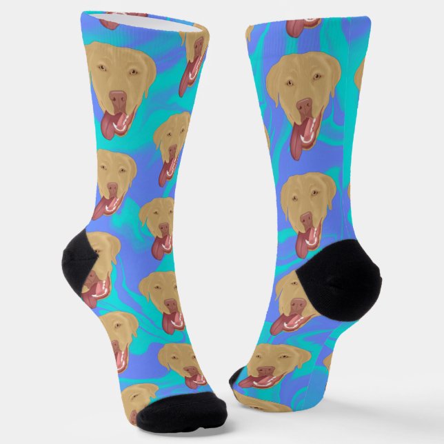 Personalised Dudley Labrador Socks (Angled)