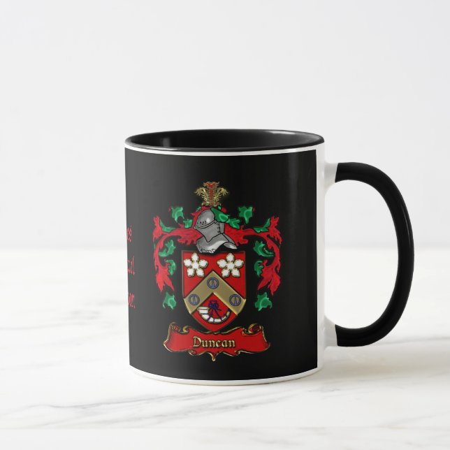 Personalised Duncan Family Coat of Arms Mug (Right)