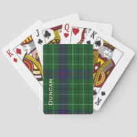 Personalised Duncan Tartan Plaid Playing Card Deck