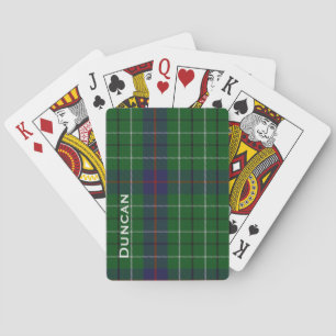 Personalised Duncan Tartan Plaid Playing Card Deck