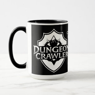 Personalised Dungeon Crawler Black And White Mug
