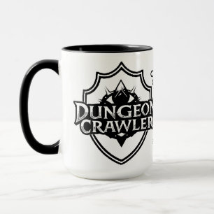 Personalised Dungeon Crawler White And Black Mug