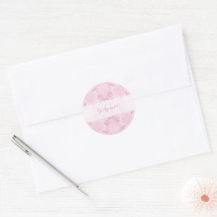 Personalised Dusky Rose Grand Millennial Mandala Classic Round Sticker