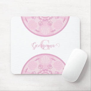 Personalised Dusky Rose Grand Millennial Mandala Mouse Pad