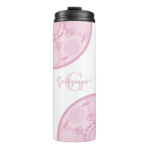 Personalised Dusky Rose Grand Millennial Mandala Thermal Tumbler