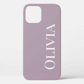 Personalised Dust Lavender Modern Typography iPhone 12 Pro Case