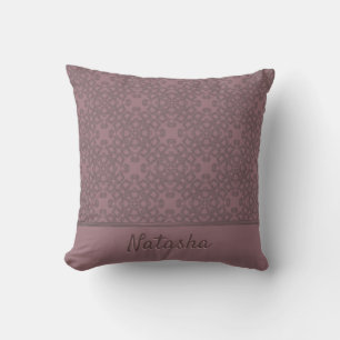 Personalised Dusty Rose Pattern Cushion