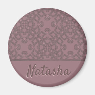 Personalised Dusty Rose Pattern Magnet