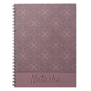 Personalised Dusty Rose Pattern Notebook