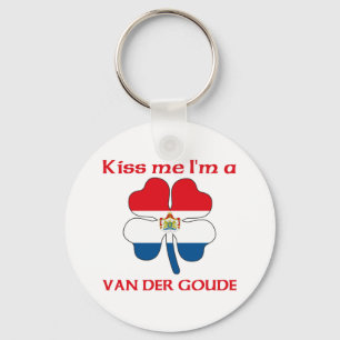 Personalised Dutch Kiss Me I'm Van Der Goude Key Ring