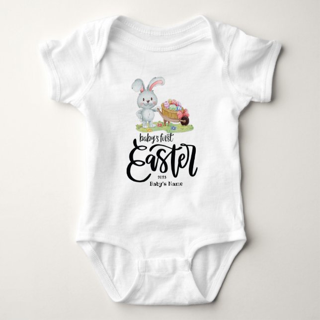 Personalised Easter Baby Gift -Baby's First Easter Baby Bodysuit (Front)