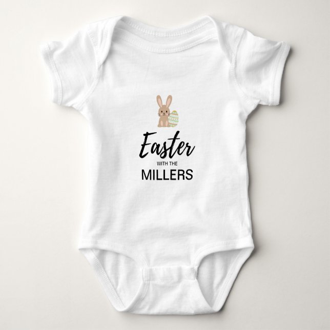 Personalised Easter bodysuit for baby (Front)