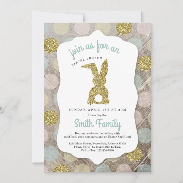 Personalised Easter Brunch / Easter Egg Hunt Invitation (Front)