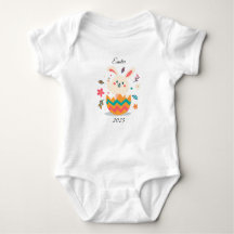 Personalised Easter Bunny Baby Bodysuit