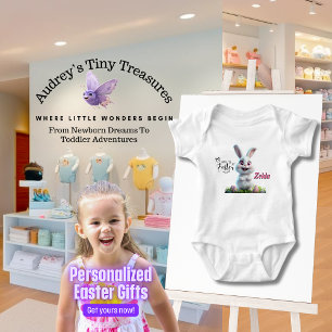 Personalised Easter Bunny Baby Bodysuit