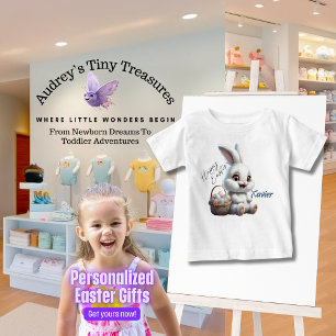 Personalised Easter Bunny Baby T-Shirt