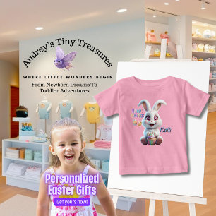 Personalised Easter Bunny Baby T-Shirt