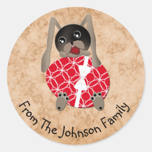 Personalised Easter Bunny Classic Round Sticker