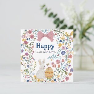 Personalised Easter Bunny, Egg, and Wreath Save The Date