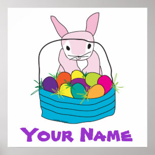 Personalised Easter Bunny Poster