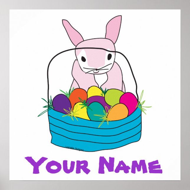 Personalised Easter Bunny Poster (Front)