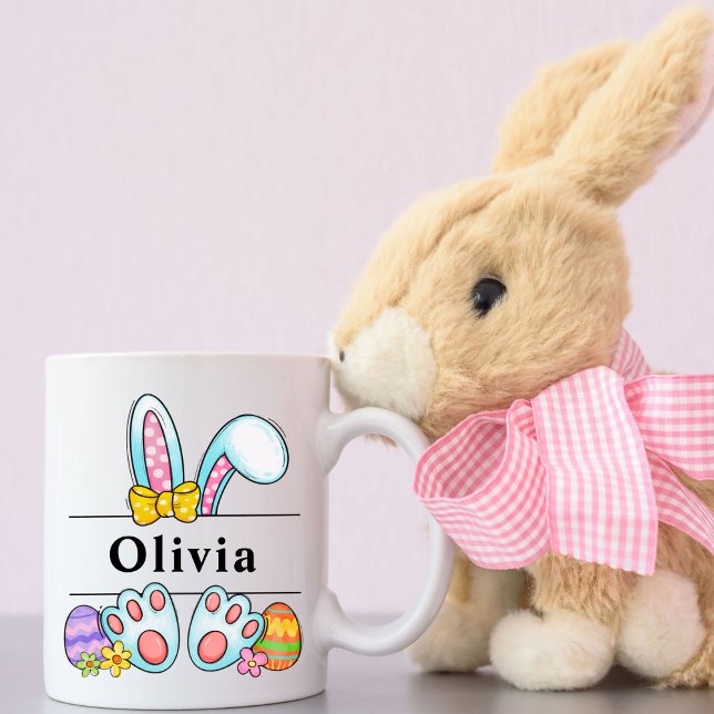 Personalised Easter Bunny Rabbit Girls Coffee Mug (Creator Uploaded)