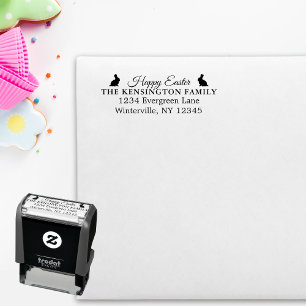 Personalised Easter Bunny Rubber Stamp 