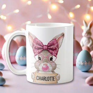 Personalised Easter Bunny with Cute Rabbit Design Coffee Mug