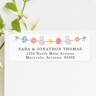 Personalised Easter Card Return Address Labels