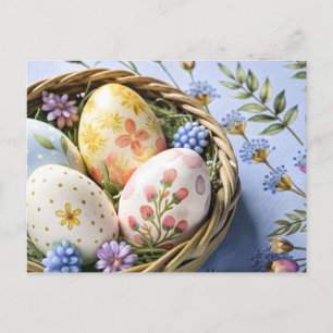 Personalised Easter card with painted eggs